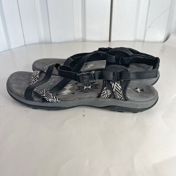 Skechers Reggae Slim Strappy Memory Foam Cushioned Criss Cross Sandals - Picture 4 of 11